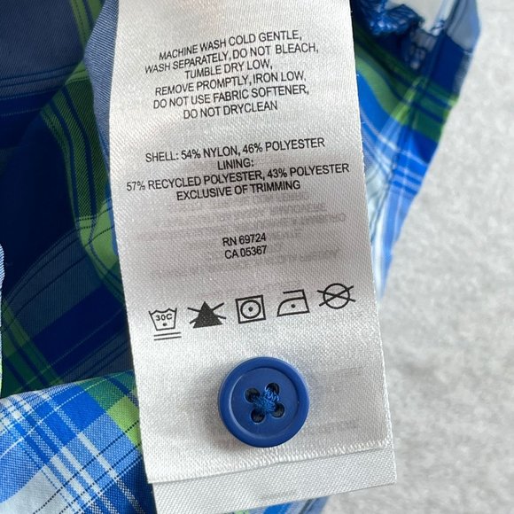 NWOT COLUMBIA Mens XXL Blue Plaid Omni Shield Vented Short Sleeve Fishing Shirt - Picture 9 of 11